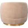 Flynn Faux Lamb Wool Swivel Chair, Tan - Nursery Chairs - 6
