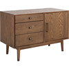 Elissa Mid-Century Small Media Stand, Brown - Storage - 3