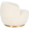 Flynn Faux Lamb Wool Swivel Chair, White - Nursery Chairs - 4