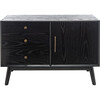 Elissa Mid-Century Small Media Stand, Black - Storage - 1 - thumbnail