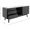 Tomas Mid-Century Media Stand, Black - Storage - 6
