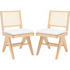 Colette Rattan Dining Chair, Set Of 2, Light Brown - Accent Seating - 1 - thumbnail