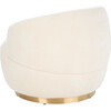 Flynn Faux Lamb Wool Swivel Chair, White - Nursery Chairs - 5
