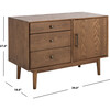 Elissa Mid-Century Small Media Stand, Brown - Storage - 5