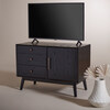 Elissa Mid-Century Small Media Stand, Black - Storage - 2