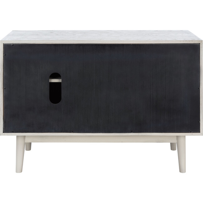 Elissa Mid-Century Small Media Stand, White - Storage - 7