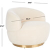 Flynn Faux Lamb Wool Swivel Chair, White - Nursery Chairs - 7