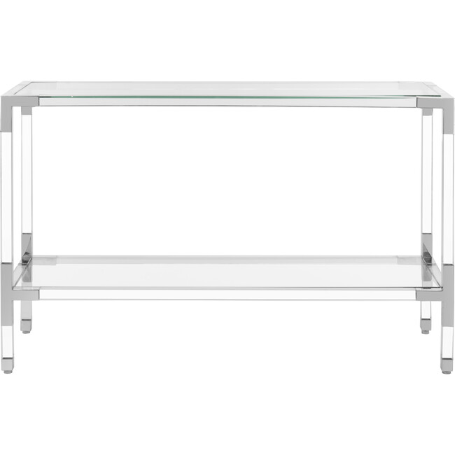 Arverne Acrylic Console, Silver