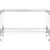Arverne Acrylic Console, Silver - Accent Tables - 1 - thumbnail