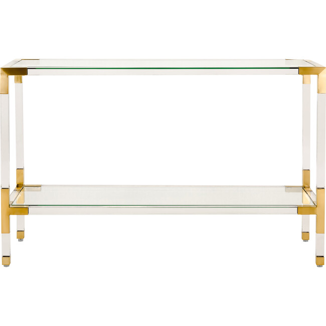 Arverne Acrylic  Console, Metallic - Accent Tables - 1