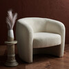 Everly Boucle Barrel Back Accent Chair, White - Nursery Chairs - 3