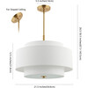 Cambrie Chandelier, White - Lighting - 3