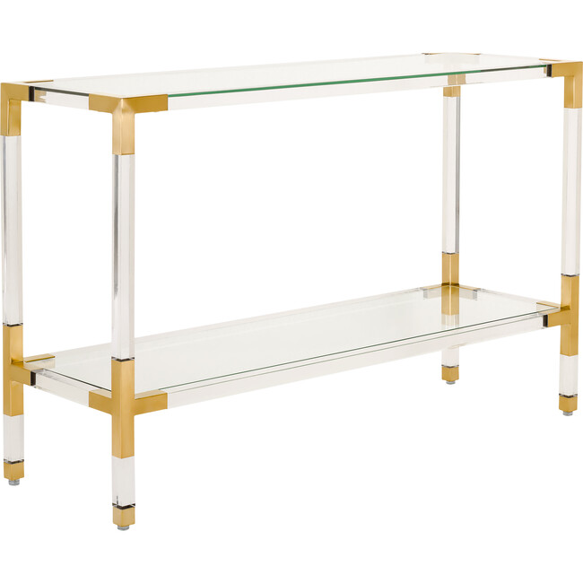 Arverne Acrylic  Console, Metallic - Accent Tables - 3