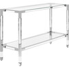 Arverne Acrylic Console, Silver - Accent Tables - 3