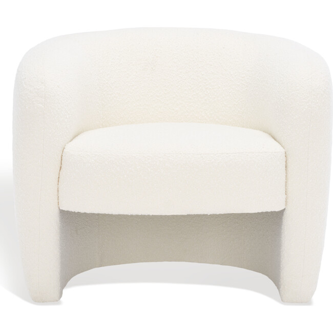 Everly Boucle Barrel Back Accent Chair, White - Nursery Chairs - 4
