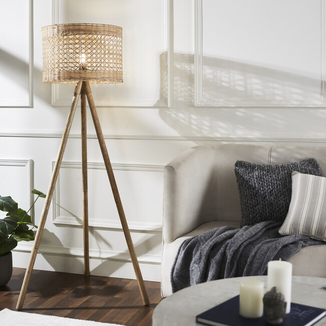 Akroyd Floor Lamp, Brown - Lighting - 2