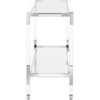 Arverne Acrylic Console, Silver - Accent Tables - 4