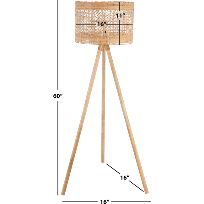 Akroyd Floor Lamp, Brown - Lighting - 3