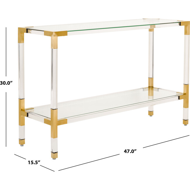 Arverne Acrylic  Console, Metallic - Accent Tables - 4