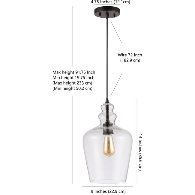 Catlen Pendant, Black - Lighting - 3