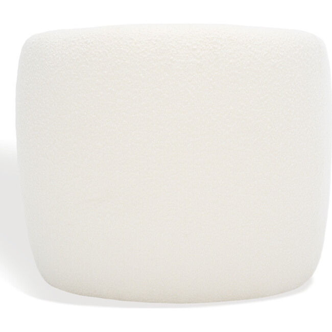 Everly Boucle Barrel Back Accent Chair, White - Nursery Chairs - 5