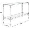 Arverne Acrylic Console, Silver - Accent Tables - 5 - thumbnail