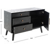 Elissa Mid-Century Small Media Stand, Black - Storage - 5