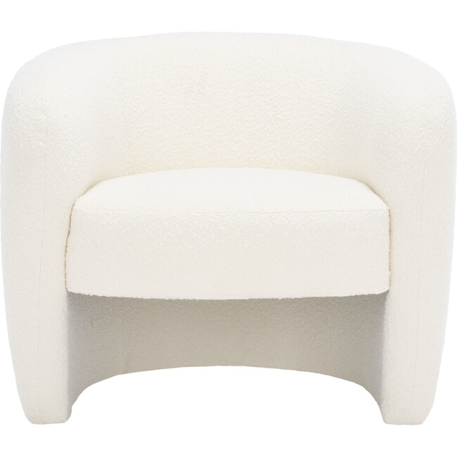 Everly Boucle Barrel Back Accent Chair, White - Nursery Chairs - 6