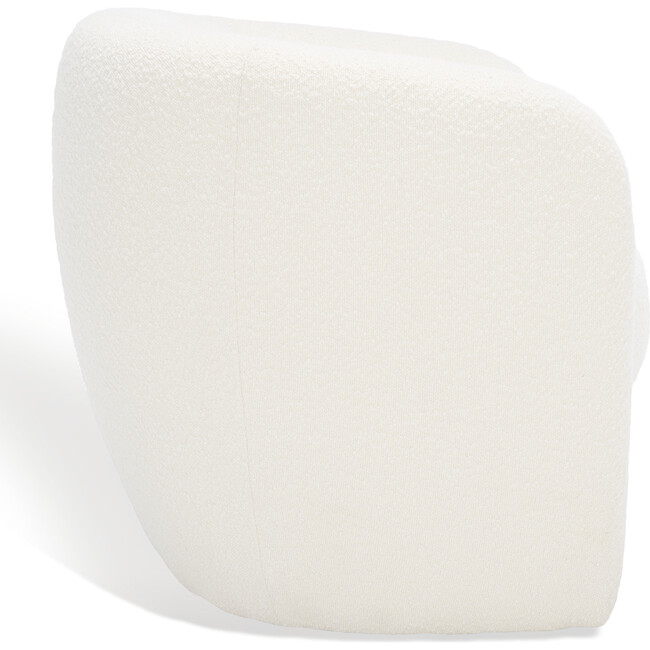 Everly Boucle Barrel Back Accent Chair, White - Nursery Chairs - 7