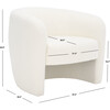 Everly Boucle Barrel Back Accent Chair, White - Nursery Chairs - 8