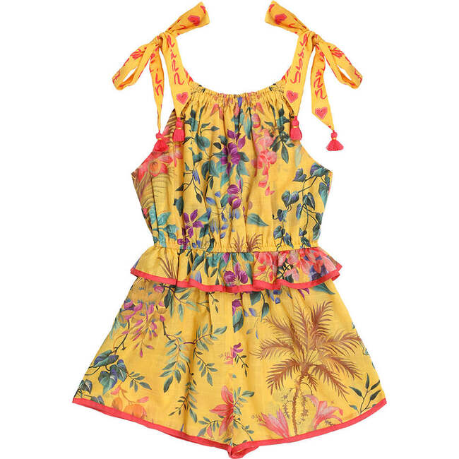 Mango Floral Jumpsuit, Yellow - Jumpers - 1