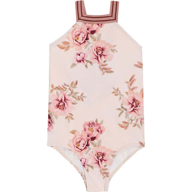 Rosa Stripe Swimsuit, Pink