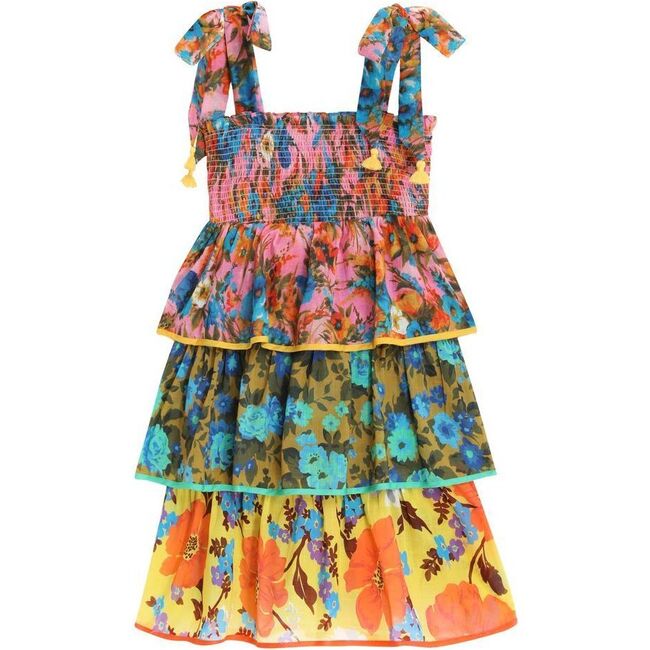 Estelle Tiered Dress, Multicolor