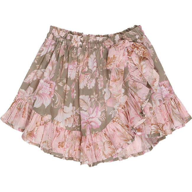 Jeannie Wrap Frill Skirt, Pink
