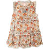 Andie Tiered Floral Dress, Orange - Dresses - 1 - thumbnail