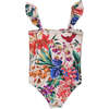 Floral Tropicana Swimsuit, Cream - One Pieces - 2
