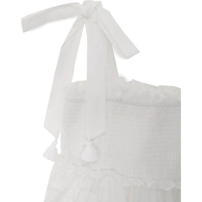 Pattie Embroidered Dress, Ivory - Dresses - 3