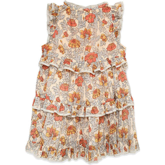Andie Tiered Floral Dress, Orange - Dresses - 2