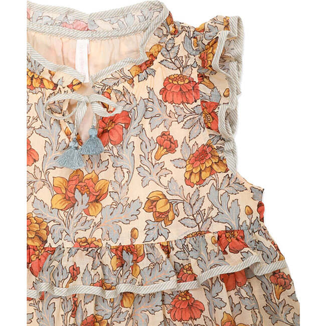 Andie Tiered Floral Dress, Orange - Dresses - 3