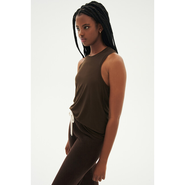 Women's Toni Jersey Tank, Dark Chocolate - T-Shirts - 2