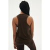 Women's Toni Jersey Tank, Dark Chocolate - T-Shirts - 3