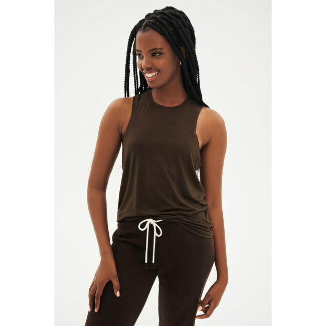 Women's Toni Jersey Tank, Dark Chocolate - T-Shirts - 5