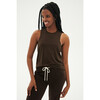 Women's Toni Jersey Tank, Dark Chocolate - T-Shirts - 5