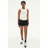 Women's Kiki Rib Tank Full Length, White - T-Shirts - 4