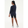 Women's Warm Up Fleece Tunic, Indigo - Sweatshirts - 3