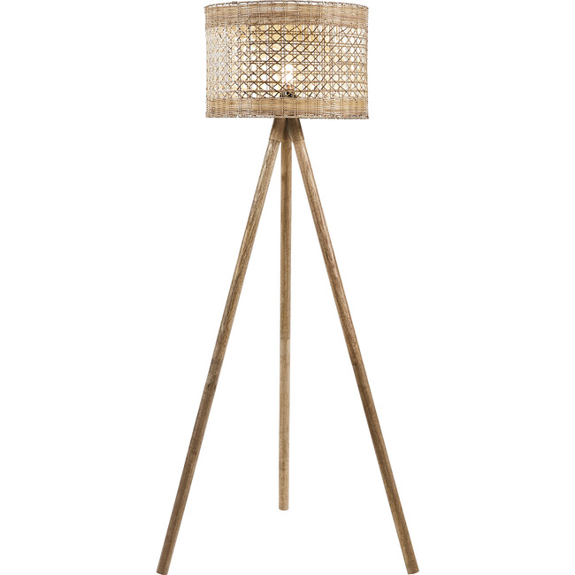 Akroyd Floor Lamp, Brown - Lighting - 1