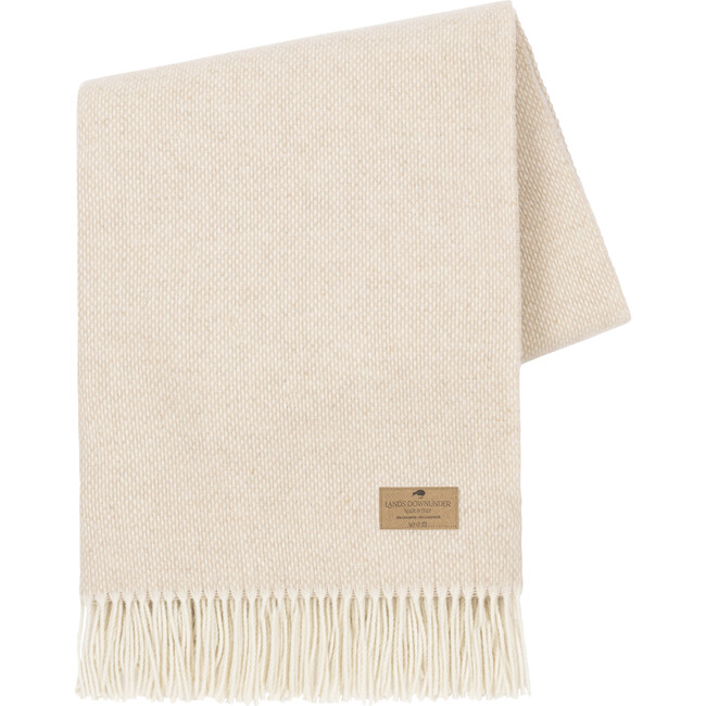 Juno Cashmere/Lambswool Blend Throw, Sand
