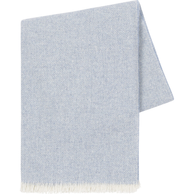 Luna Cashmere/Lambswool Blend Throw, Sky - Throws - 1