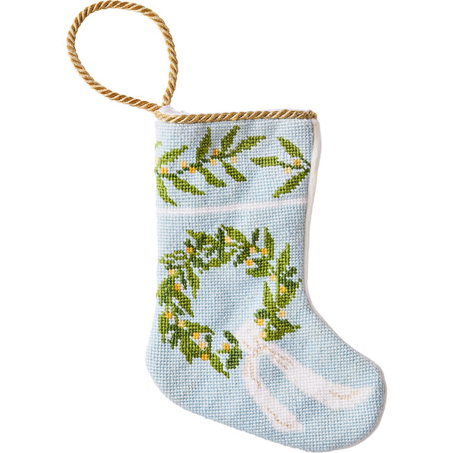 Mini Warm Welcome Wreath Stocking by Fig and Dove - Stockings - 1