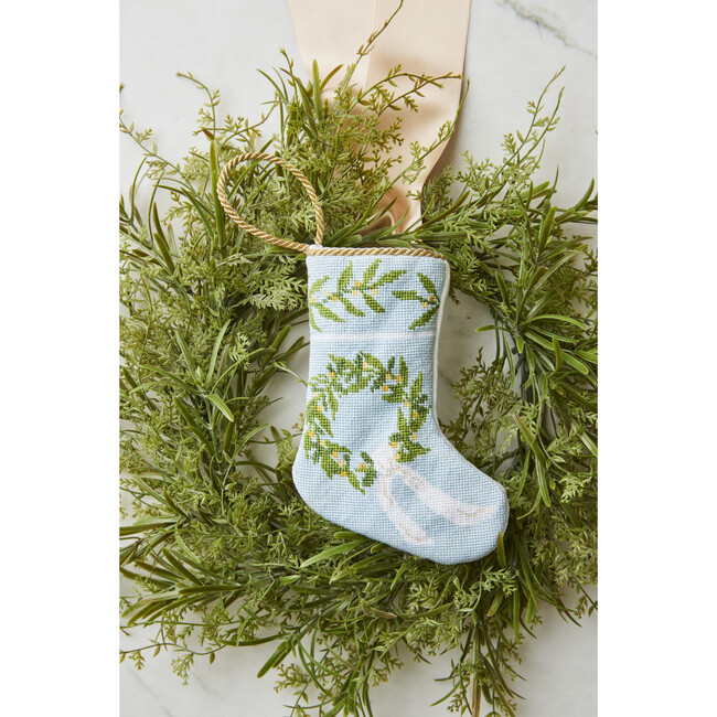 Mini Warm Welcome Wreath Stocking by Fig and Dove - Stockings - 2
